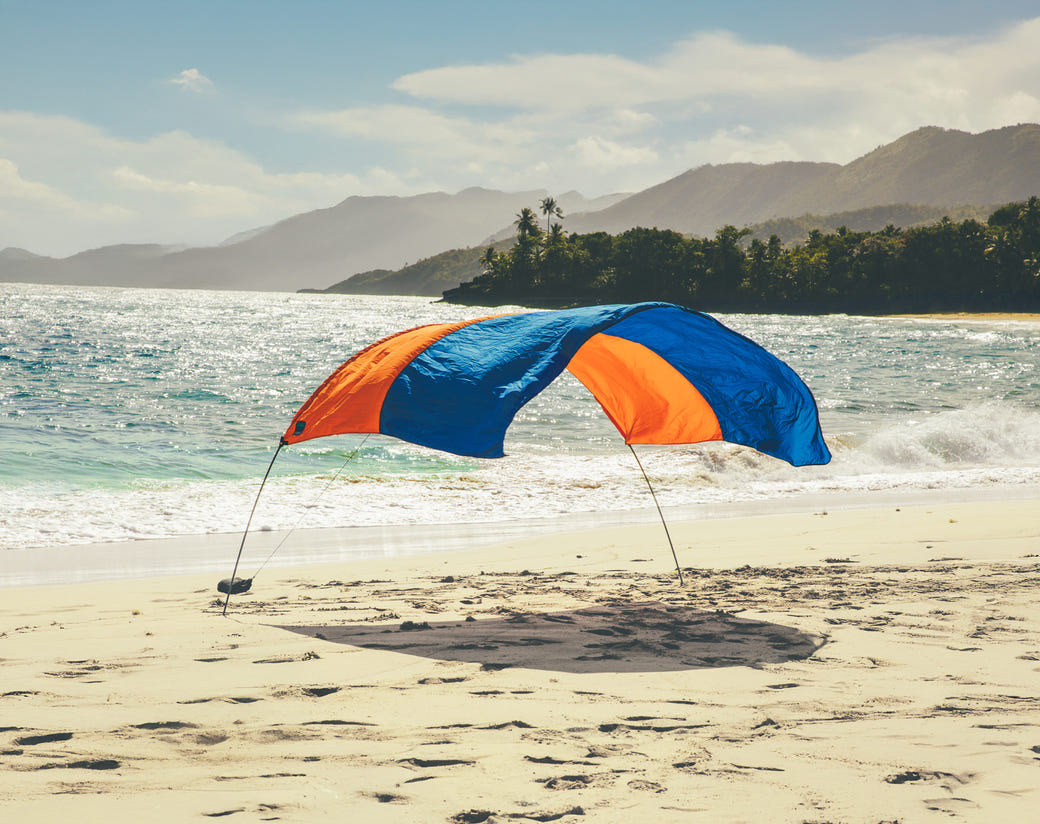Shibumi wind-assisted sunshade canopy